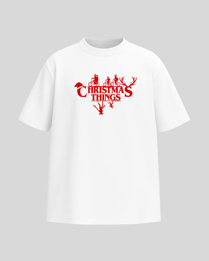 Christmas Things – Upside-Down Holiday Oversized Tee